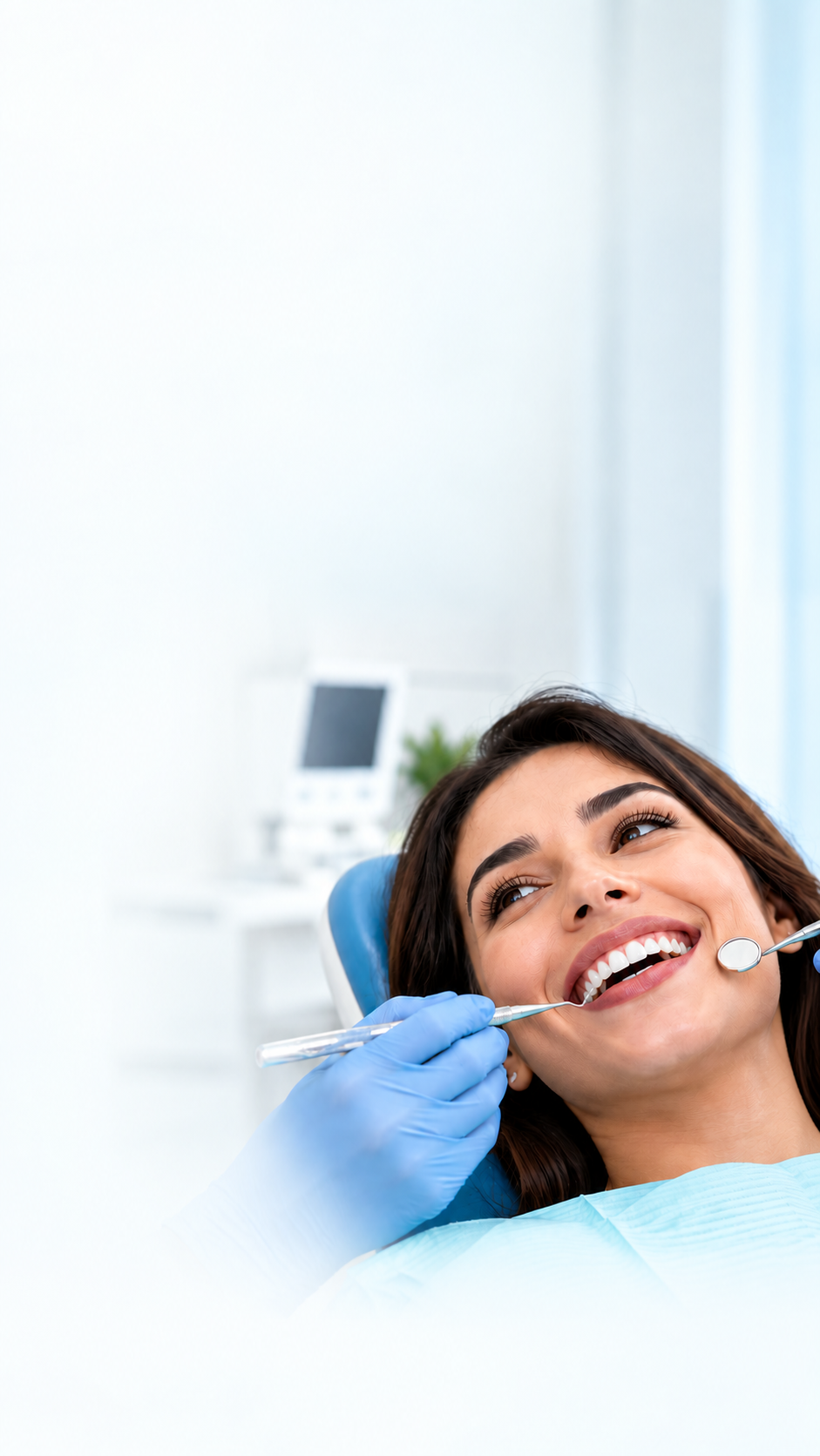 Smiling patient during a dental checkup at Dr. Kalpak Dental Clinic